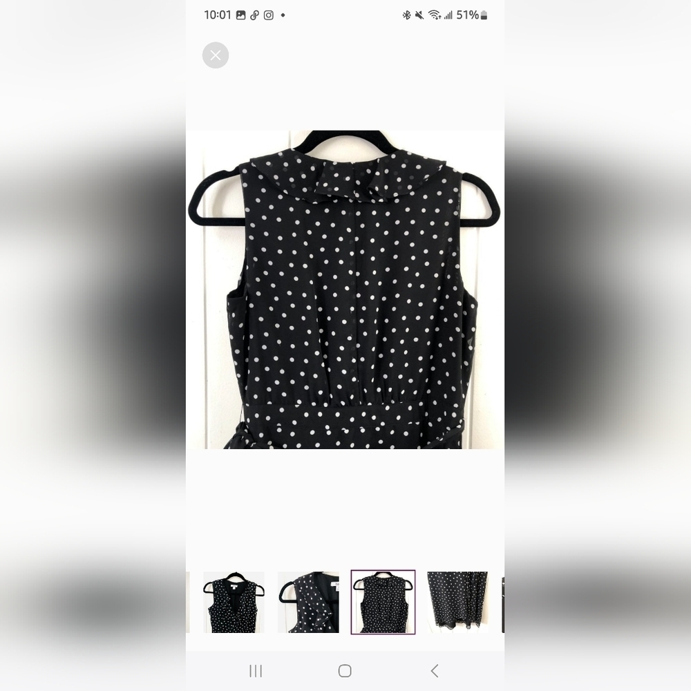NWT Bar III Assymetrical Black Polka Dot Wrap Dress - Picture 6 of 13